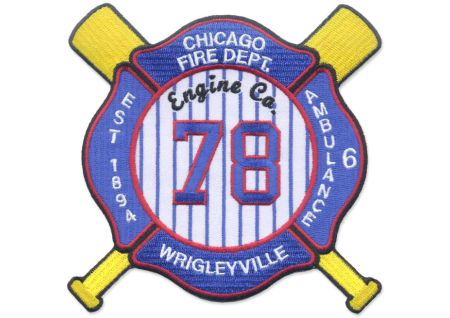 Baseball Fire Department Patches